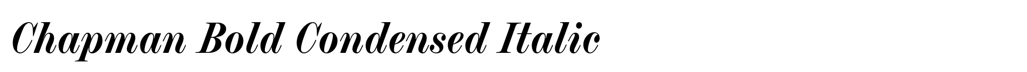 Chapman Bold Condensed Italic image